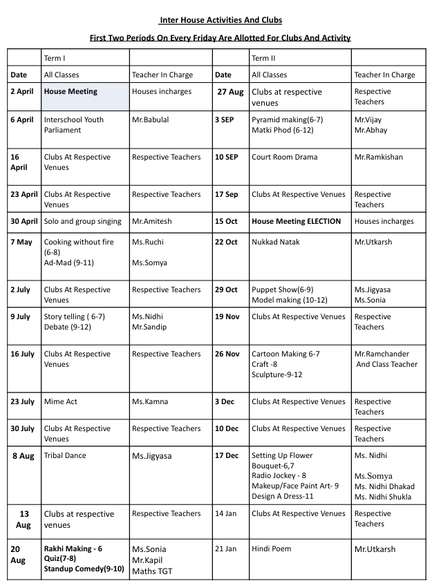 Interhouse Competition